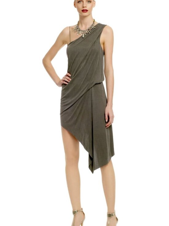 Helmut Lang Dresses & Skirts - HELMUT LANG Rogue Dress Grey Asymmetrical Size Small